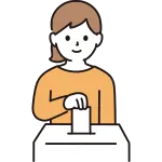 Woman Voting SVG Icon